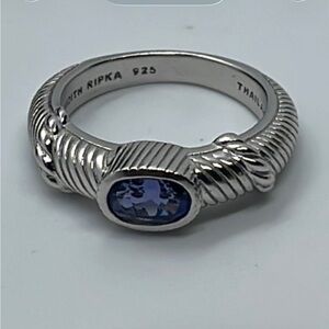 Judith Ripka Sterling Silver 0.56twc Purple Cable Ring Size 71/4 Beautiful